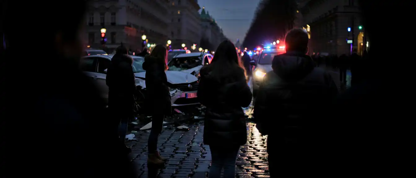 Авария на Невском проспекте: под колеса машин попали случайные пешеходы