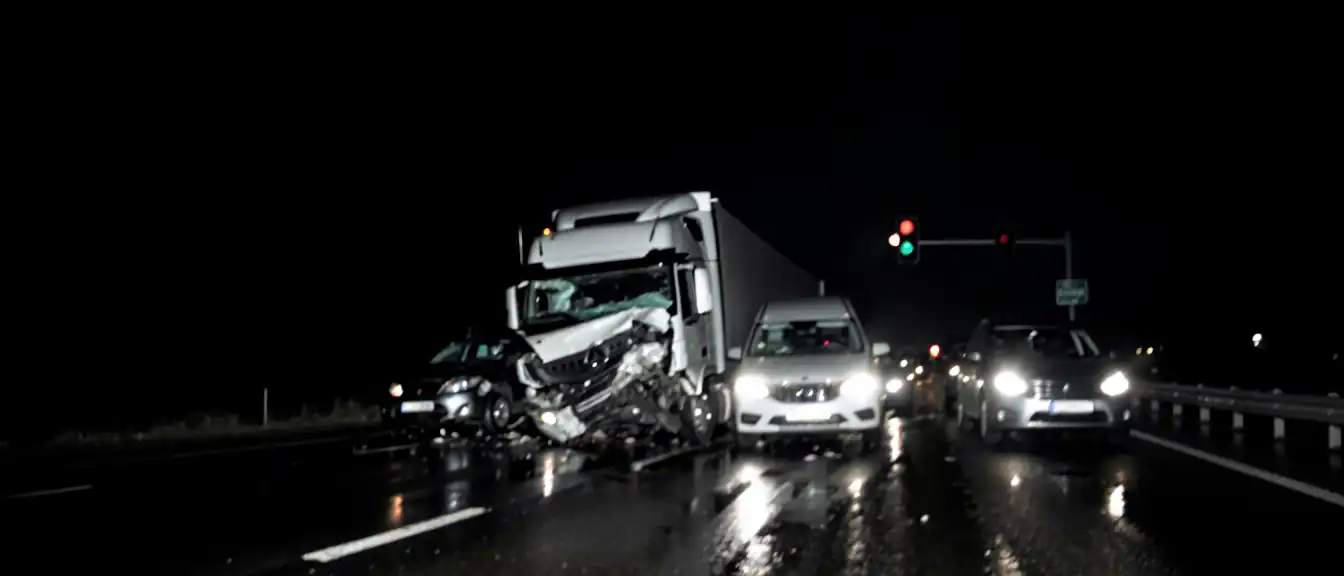Массовое столкновение на ЦКАД: фура протаранила ряд автомобилей в Истре