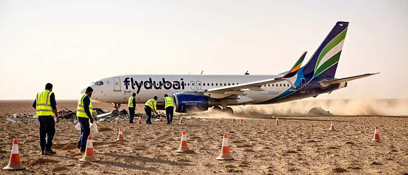 Расследование инцидента с самолетом Flydubai в Саудовской Аравии: власти начали сбор улик после экстренной посадки