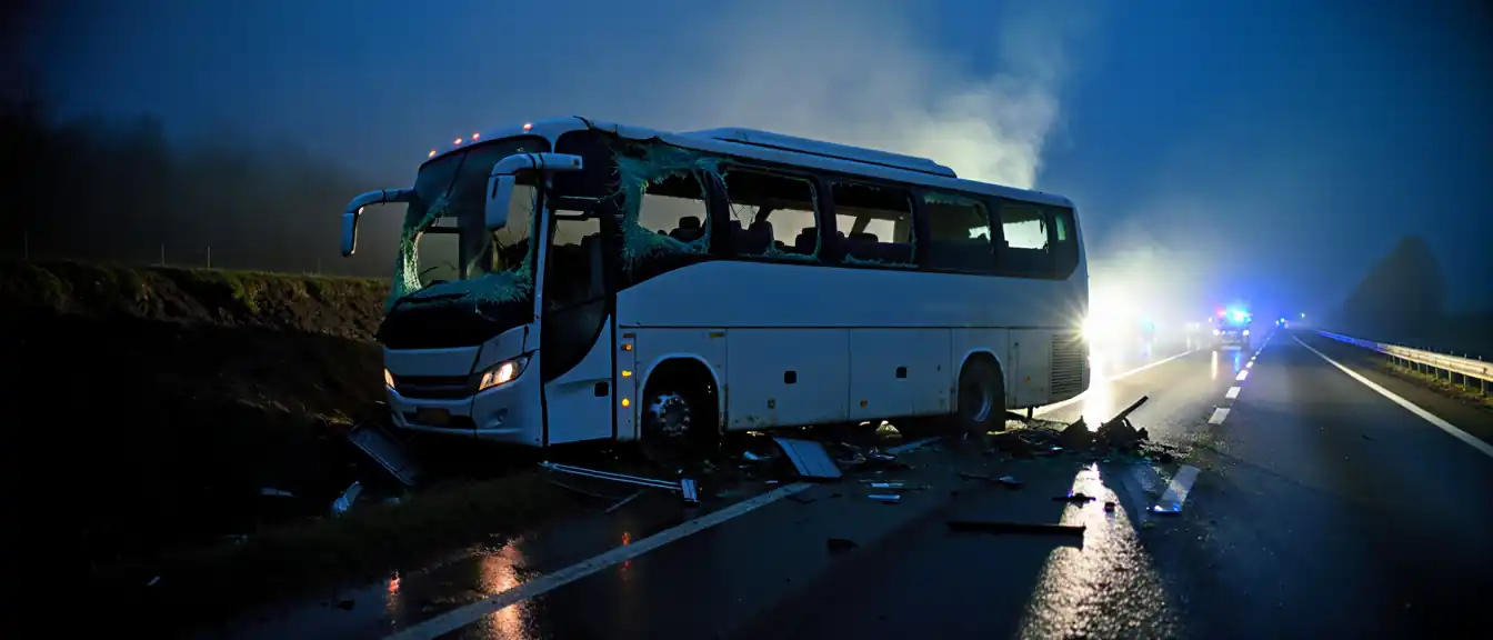Смертельное ДТП с туристическим автобусом на автобане A96 в Баварии унесло жизни двух человек