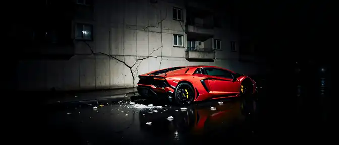 Суперкар против панельки: в Екатеринбурге Lamborghini протаранил жилой дом