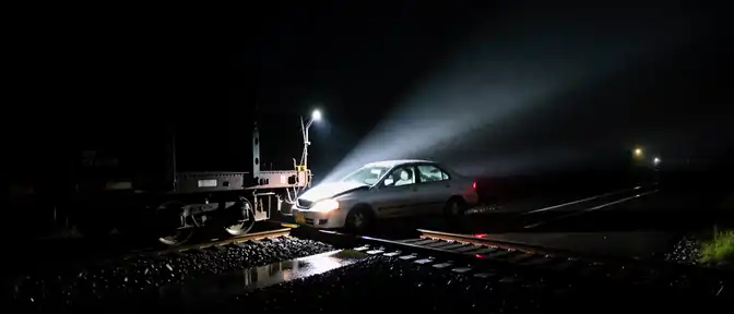 Ночной инцидент под Читой: столкновение автомобиля с составом на переезде
