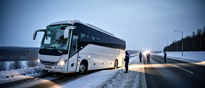 Утренняя авария под Ярославлем: экскурсионный автобус из Москвы перевернулся в кювет