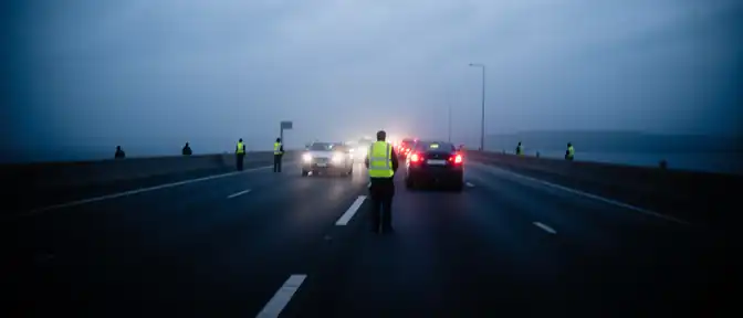 Внезапная остановка: движение по Крымскому мосту временно приостановлено