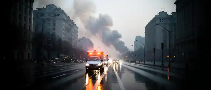Из-за пожара на Большой Никитской улице в центре Москвы ограничили движение транспорта