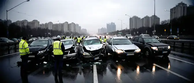 Масштабная авария с участием пяти машин парализовала движение на северо-востоке Москвы