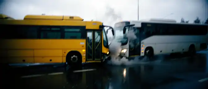 Неисправность колеса привела к массовой аварии с участием двух автобусов в Петербурге