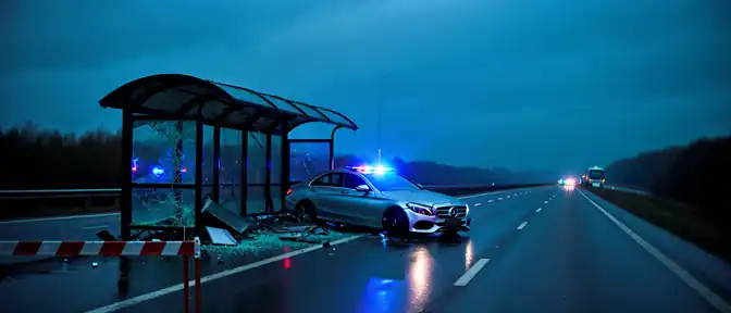 Смертельная погоня в Ярославле: юный водитель Mercedes протаранил остановку и унес жизнь человека