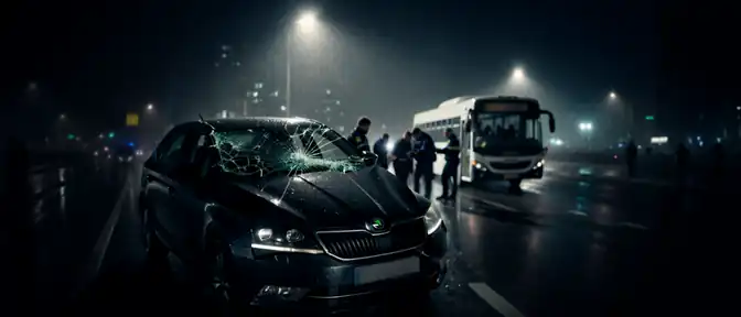 Смертельное столкновение автомобиля Škoda с автобусом на улице 8 Марта в Екатеринбурге привело к гибели водителя
