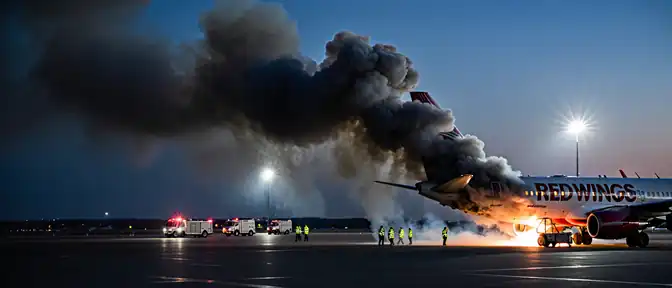 Техническая неисправность самолета Red Wings привела к задымлению в аэропорту Кольцово