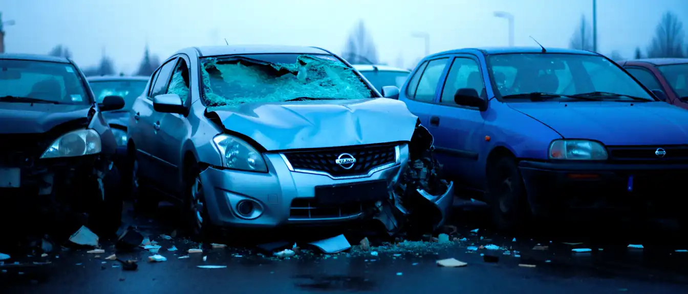 Утренний хаос в поселке Путилково: водитель Nissan смял целую вереницу машин